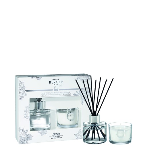 Set Maison Berger Mini Duo Winter Festive Fir Bouquet Parfume 80ml + lumanare parfumata 80g