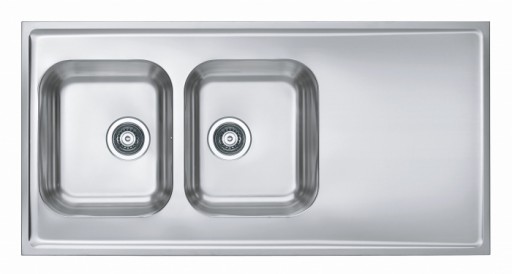 Chiuveta bucatarie inox satin cu doua cuve si picurator Alveus Classic Pro 100