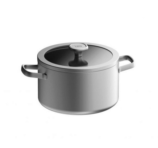 Oala cu capac BergHOFF, Leo Graphite, Ø24 cm, 6 L, inox, gri