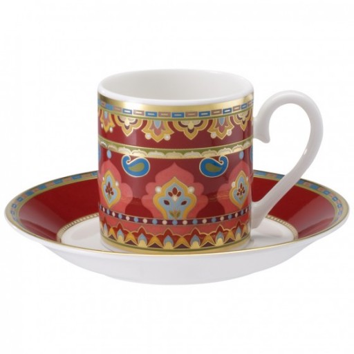 Ceasca si farfuriuta espresso Villeroy & Boch Samarkand Rubin