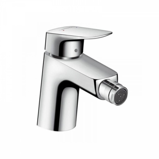 Baterie bideu culoare crom Hansgrohe cu ventil inclus, Logis