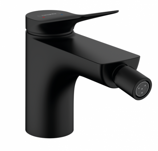 Baterie bideu culoare negru mat cu ventil inclus Hansgrohe Vivenis 75200670