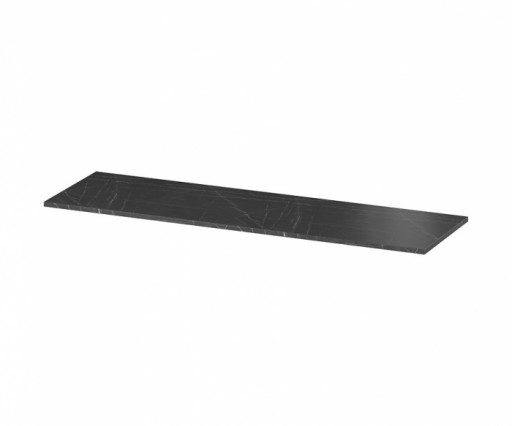 Blat pentru mobilier baie Cersanit Larga 160 cm, negru marmura