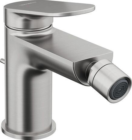 Baterie bideu Duravit Wave ventil pop-up inox periat