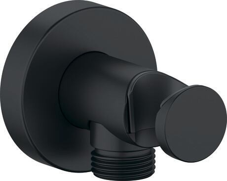 Conector fixfit Duravit Shower Roound cu agatatoare de dus negru mat