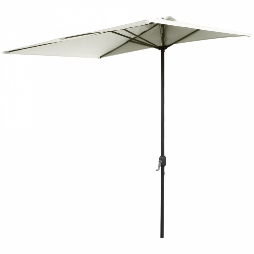 Outsunny Umbrelă de Perete Semicirculară Maro, cu Manivelă, Design Spațiu-Eficient pentru Terasă și Balcon, Φ270x245cm | Aosom Romania