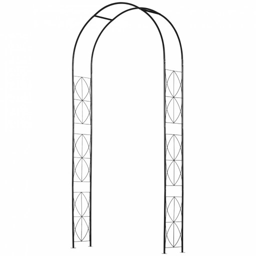 Outsunny Arc pentru Trandafiri și Plante Cățărătoare din Oțel, Arc de Grădină cu Suport pentru Plante, 114x30x230 cm, Negru | Aosom Romania