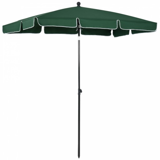 Outsunny Umbrelă pentru Grădină Dreptunghiulară, cu Inclinare Reglabilă și Stâlp din Aluminiu, 2x2.4m, Verde/Negru | Aosom Romania