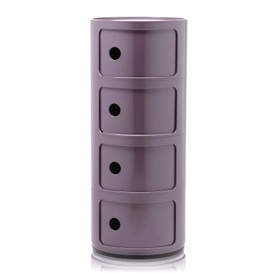 Comoda modulara Kartell Componibili 4 design Anna Castelli Ferrieri violet