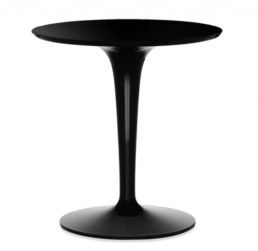 Masuta Kartell Tip Top Mono design Philippe Starck & Eugeni Quitllet d48cm h50cm negru