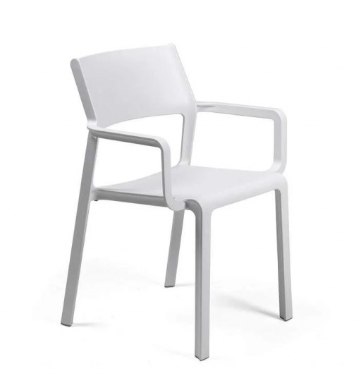 Scaun exterior Nardi Trill Armchair cu brate alb