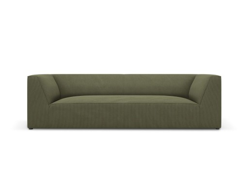 Canapea 3 locuri, Ruby, Micadoni Home, BL, 232x93x69 cm, velur, verde