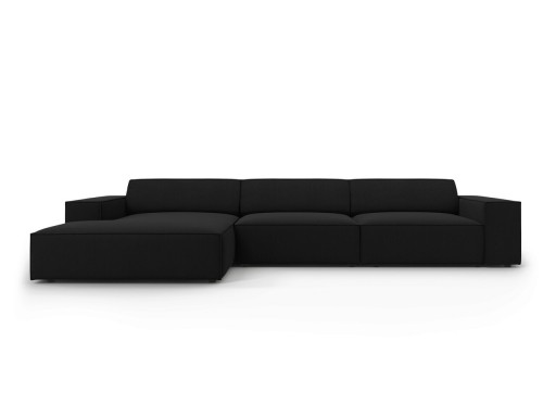 Coltar stanga 4 locuri, Jodie, Micadoni Home, BL, 284x166x70 cm, poliester, negru