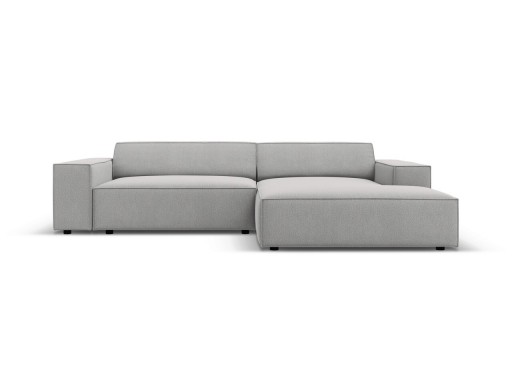 Coltar modular dreapta 3 locuri, Jodie, Micadoni Home, BL, 224x166x70 cm, poliester, gri deschis