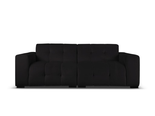 Canapea 4 locuri, Kendal, Micadoni Home, BL, 255x103x79 cm, catifea, negru