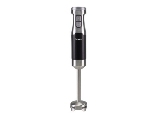 Blender vertical Beper, 600 W, 6.5x6.5x38.3 cm, ABS, inox, negru/argintiu