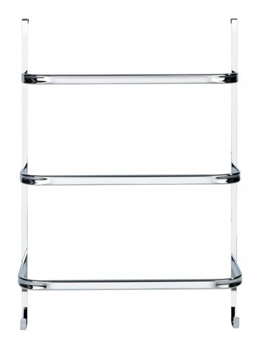 Suport suspendabil pentru prosoape, Wenko, Iripinia, 54.5 x 77.5 x 21.5 cm, inox, argintiu