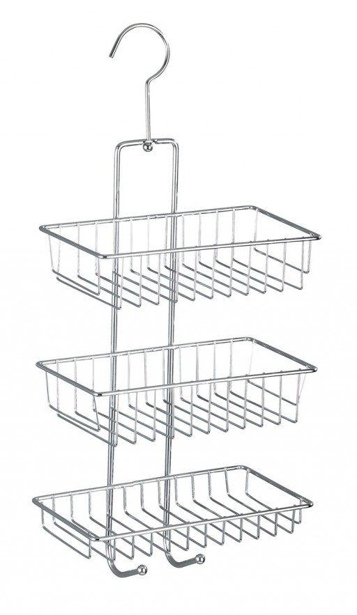 Etajera suspendabila pentru baie, Wenko, Caddy Nivala, 22 x 50 x 13.5 cm, inox