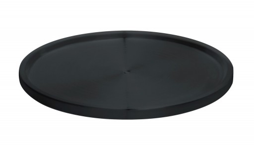 Organizator rotativ pentru depozitare, Wenko Uno Lazy Susan, Ø 26.5 x 1.5 cm, metal, negru