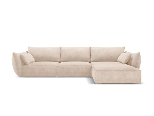 Coltar dreapta 4 locuri, Kaelle, Micadoni Home, BL, 308x171x85 cm, poliester chenille, bej