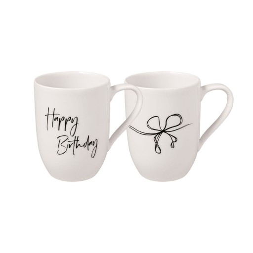 Set 2 cani Villeroy & Boch Statement Happy Birthday