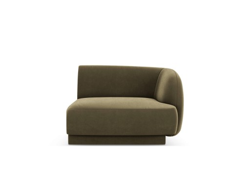 Modul canapea dreapta 1 loc, Miley, Micadoni Home, BL, 92x85x74 cm, catifea, verde