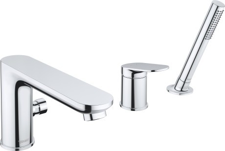 Baterie cada Duravit Wave din 3 elemente montaj pe cada crom