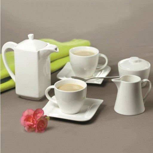 Set cafea/ceai 29 piese Fala, Ambition, 6 persoane, portelan, alb