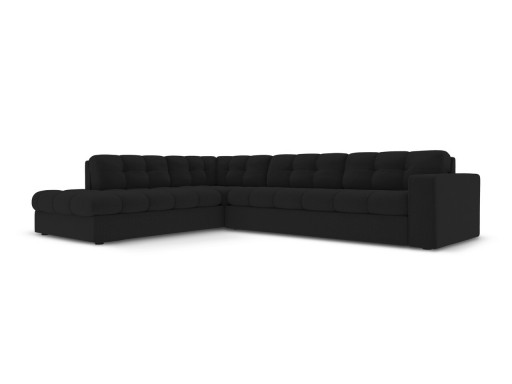 Coltar stanga 5 locuri, Justin, Micadoni Home, BL, 236x199x72 cm, poliester, negru