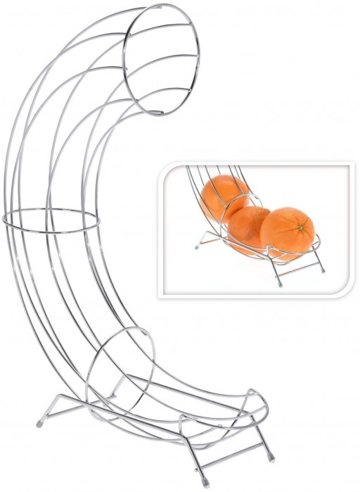 Suport pentru portocale, 31x11x44 cm, crom