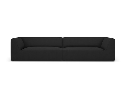 Canapea 4 locuri, Ruby, Micadoni Home, BL, 302x93x69 cm, poliester, negru