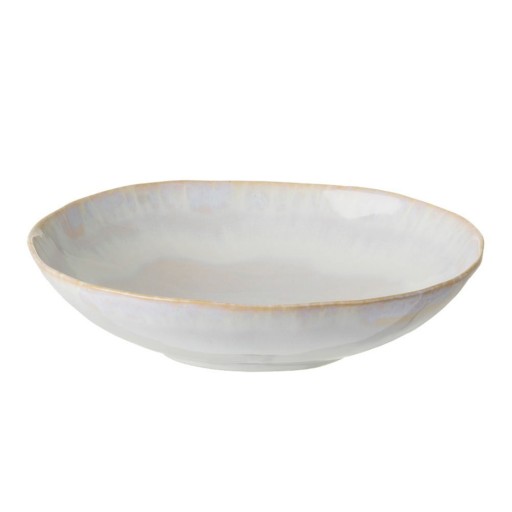 Farfurie pentru paste din gresie ceramică Costa Nova Brisa, ⌀ 23 cm, alb