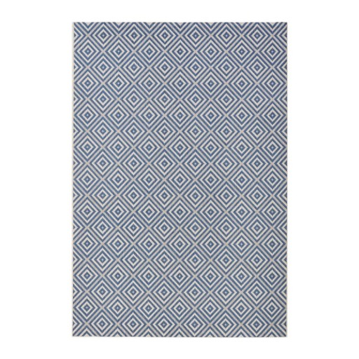 Covor de exterior NORTHRUGS Karo, 140 x 200 cm, albastru