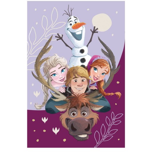 Pătură pentru copii mov din micropluș 100x150 cm Frozen Family – Jerry Fabrics