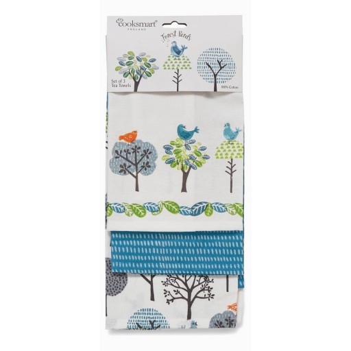 Prosoape de bucătărie din bumbac 3 buc. 45x65 cm Forest Birds – Cooksmart ®