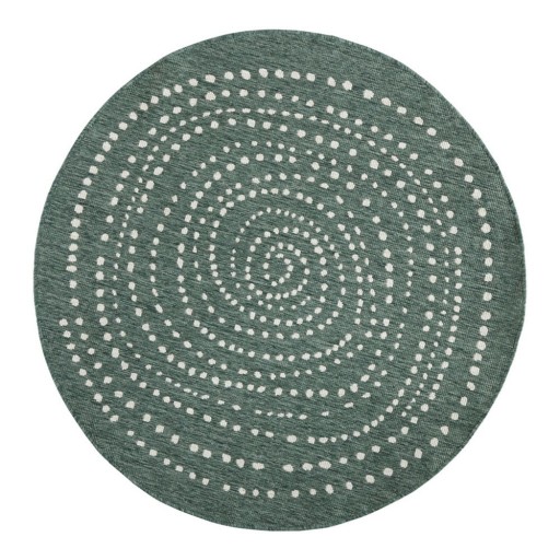 Covor reversibil pentru exterior NORTHRUGS Bali, Ø 200 cm, verde