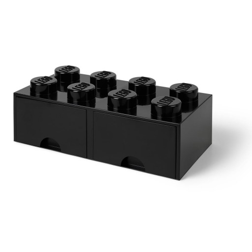 Cutie depozitare cu 2 sertare LEGO®, negru