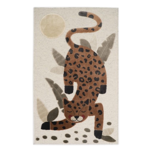 Covor pentru copii maro/bej 80x125 cm Little Jaguar – Nattiot