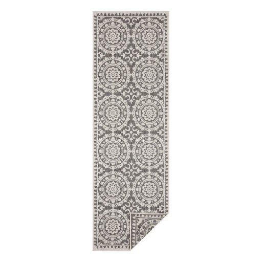 Covor adecvat pentru exterior NORTHRUGS Jardin, 80 x 350 cm, gri-crem