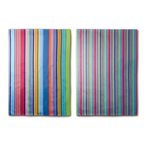 Set 2 prosoape din bumbac Remember Purple Stripes, 70 x 50 cm