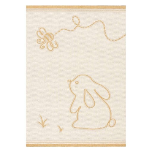 Covor pentru copii galben-bej antialergic 230x160 cm Rabbit and Bee - Yellow Tipi