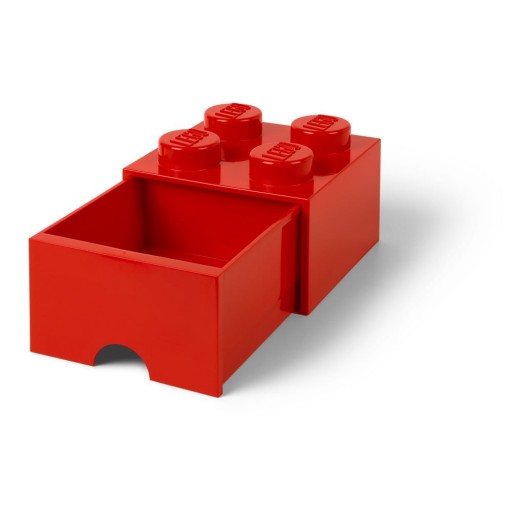 Cutie depozitare cu sertar LEGO®, roșu