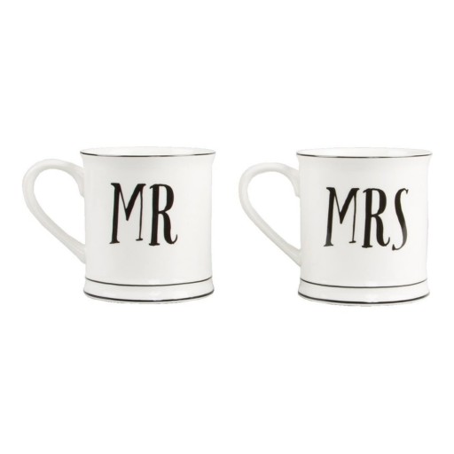 Set 2 căni din ceramică Sass & Belle Mr & Mrs