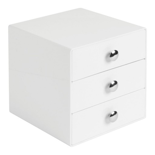 Organizator cu 3 sertare iDesign Original, alb