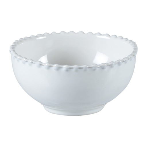 Bol din gresie ceramică Costa Nova Pearl, ⌀ 13 cm, alb