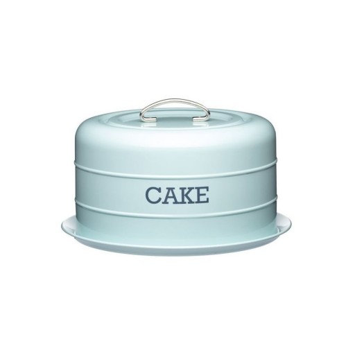 Cutie metalică pentru prăjituri Kitchen Craft Nostalgia, ⌀ 28,5 cm, albastru