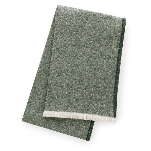 Pled din amestec de bumbac Euromant Linen, 140 x 180 cm, verde