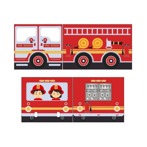 Draperie pentru copii pentru pat 196,5x86,5 cm Fire Truck - Vipack