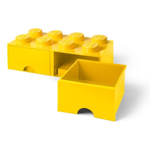 Cutie depozitare cu 2 sertare LEGO®, galben