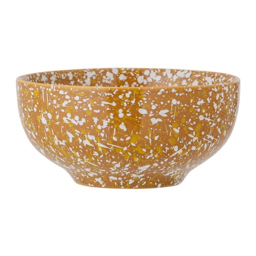 Bol din gresie ceramică Bloomingville Carmel, ø 15,5 cm, portocaliu-alb